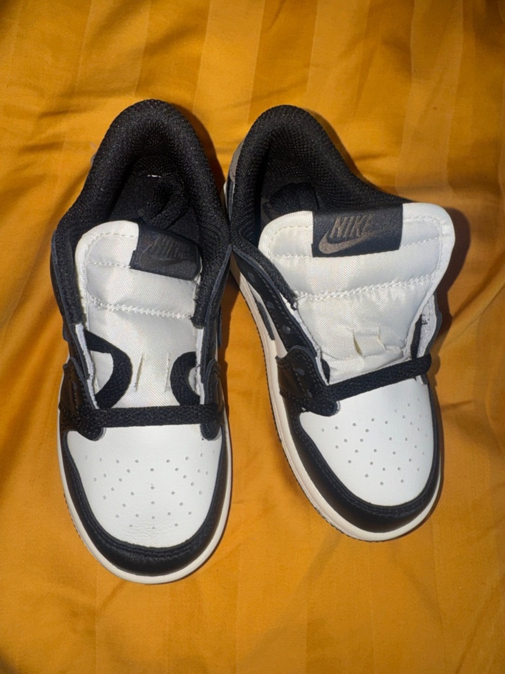 Nike Kids Black and White Low-Top Sneakers